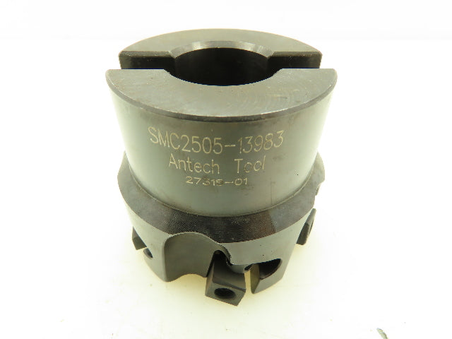 Antech Tool SMC2505-13983 Indexable Face Mill 6-Insert Cutter 2.5" OD RH 1" Bore