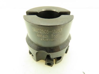 Antech Tool SMC2505-13983 Indexable Face Mill 6-Insert Cutter 2.5" OD RH 1" Bore