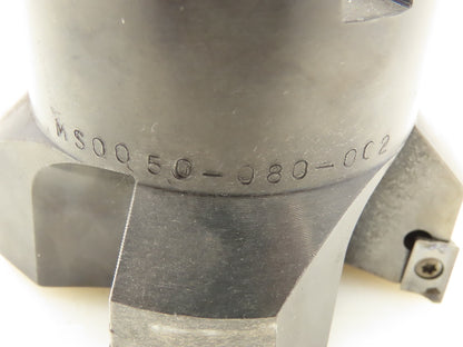 MS0050-080-002 Indexable Face Mill 4-Insert Cutter 4" OD RH 1.25" Bore
