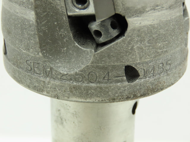 Dijet SEM2.504-0485 Indexable Face Mill 4-Insert Cutter 2.4" OD RH 1.25" Shaft
