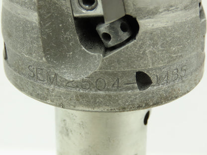 Dijet SEM2.504-0485 Indexable Face Mill 4-Insert Cutter 2.4" OD RH 1.25" Shaft