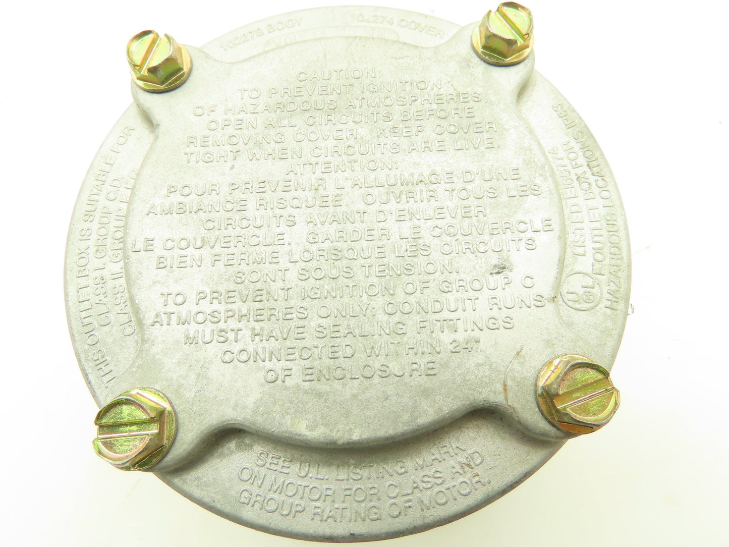 Marathon Electric 102273 Hazardous Location Enclosure Box W/102274 Cover