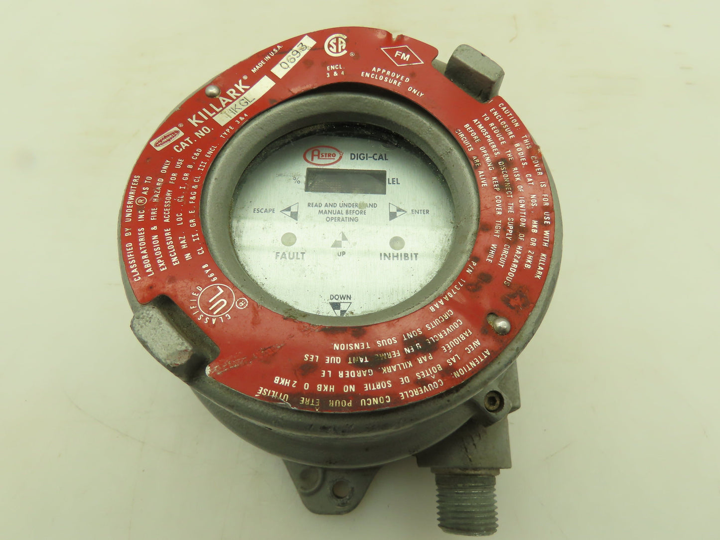 Hubbell HKGL 0693 Killark Enclosure Astro Digi-Cal Gas Transmitter Sensor