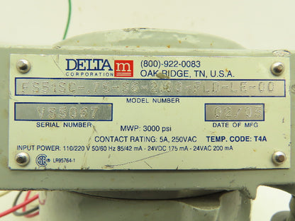 Akron Electric FS51SC Delta Corp Mass Flow Switch Sensor Hazardous Location