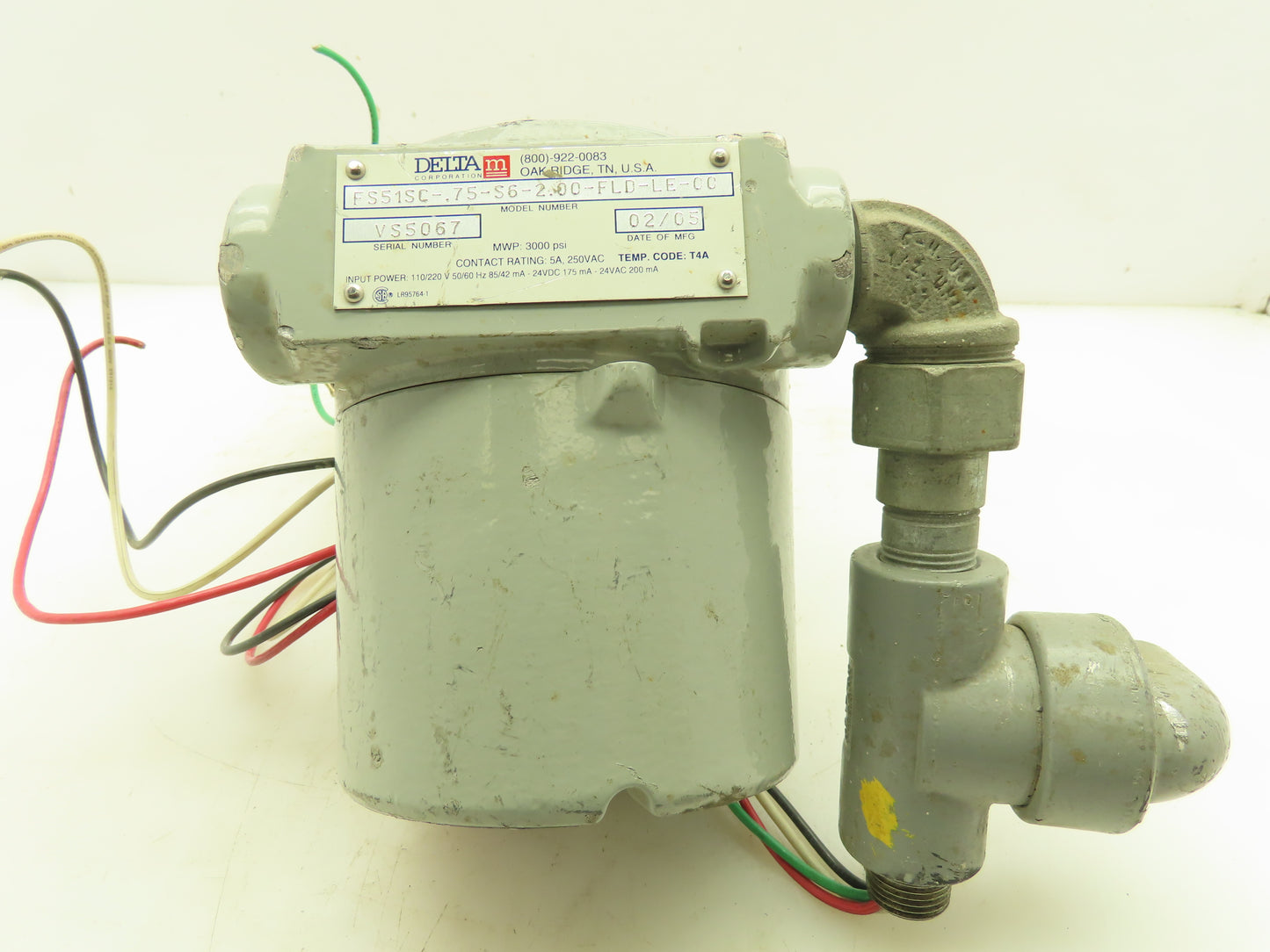 Akron Electric FS51SC Delta Corp Mass Flow Switch Sensor Hazardous Location