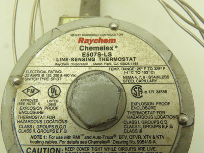 Chemelex Raychem E507S Thermostat Control For Hazardous Areas Explosion Proof