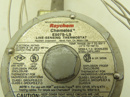 Chemelex Raychem E507S Thermostat Control For Hazardous Areas Explosion Proof