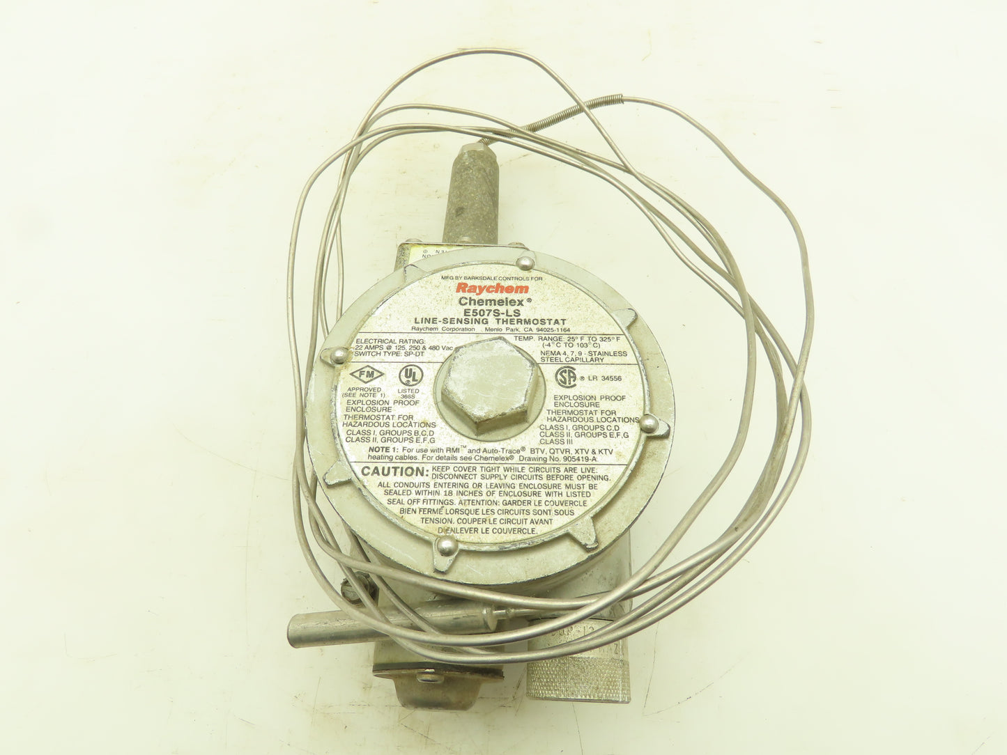 Chemelex Raychem E507S Thermostat Control For Hazardous Areas Explosion Proof