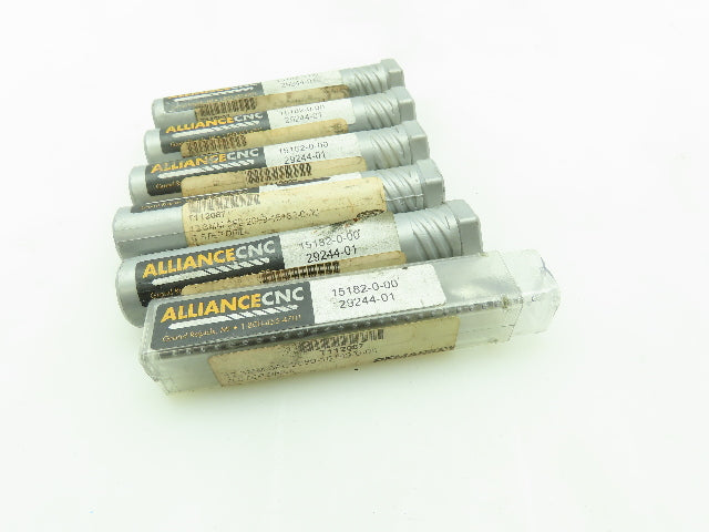 Alliance CNC 15182 Carbide Chamfer Step Drill 3-Flute Coolant Ø 12.3mm  LOT OF 6
