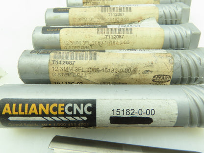 Alliance CNC 15182 Carbide Chamfer Step Drill 3-Flute Coolant Ø 12.3mm  LOT OF 6