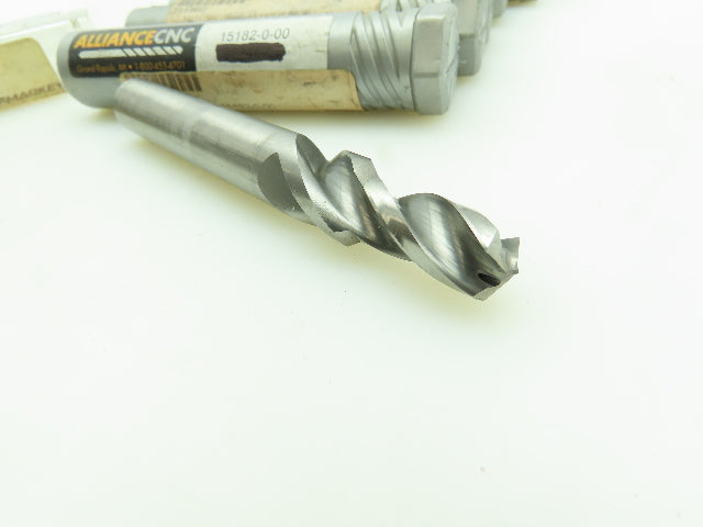 Alliance CNC 15182 Carbide Chamfer Step Drill 3-Flute Coolant Ø 12.3mm  LOT OF 6