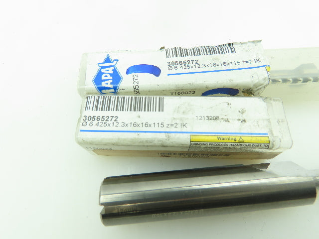 Mapal 30565272 Carbide Chamfer Step Drill 2-Flute Coolant Ø 6.42x12.3mm LOT OF 2