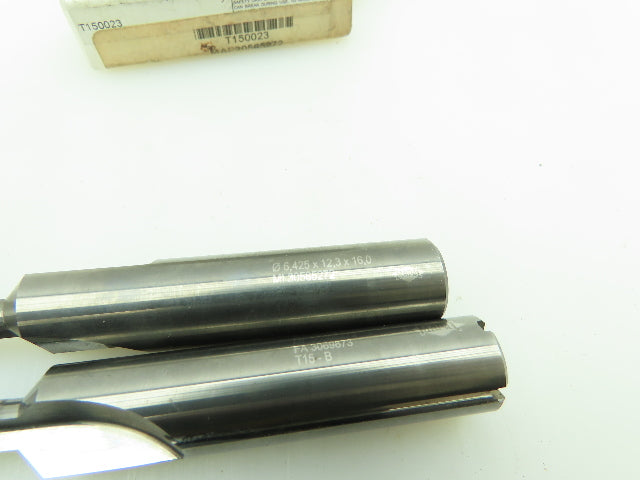 Mapal 30565272 Carbide Chamfer Step Drill 2-Flute Coolant Ø 6.42x12.3mm LOT OF 2