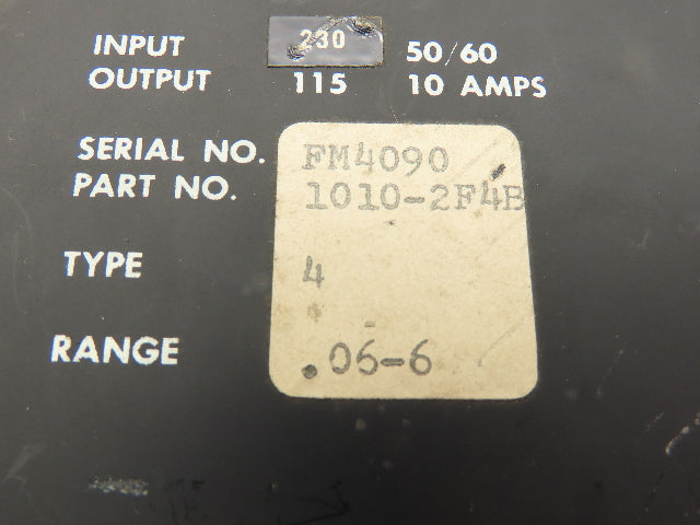 Industrial Controls 1010-2F4B Solid State Timer 230V Input 115V Output 24V Relay