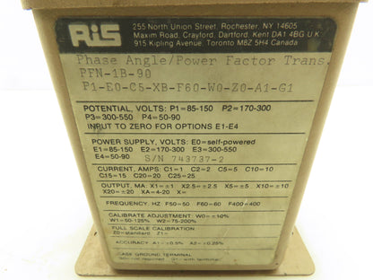 Rochester Instrument PFN-1B-90 Phase Angle/Power Factor Transducer