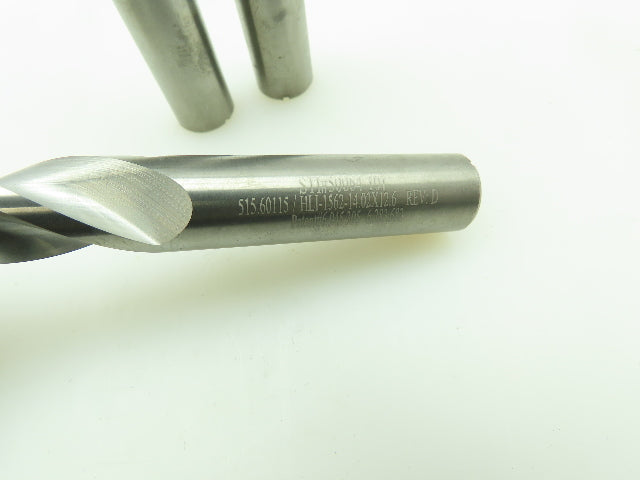 STI 515.60115 Carbide Chamfer Coolant 3-Flute Step Drill 14.02x12.6mm LOT OF 3