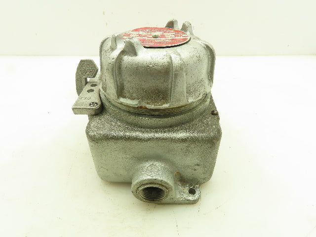 Crouse Hinds GUSC2041-13-5 Explosion Proof Snap Switch 15A 250V Breaker 1" Ports