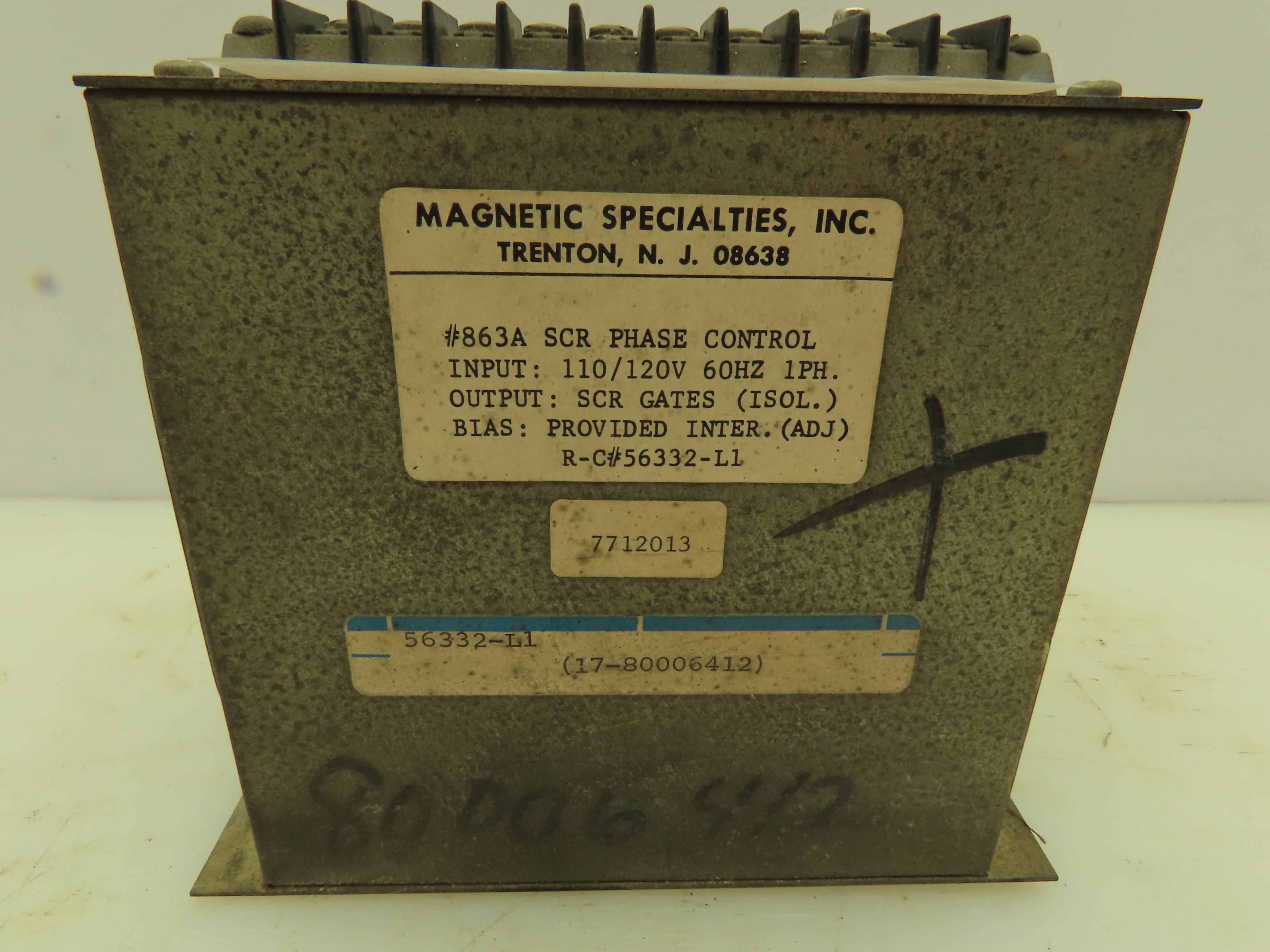 Magnetic Specialties 56332-L1 863A Phase Control Unit 120VAC SCR Gates ...
