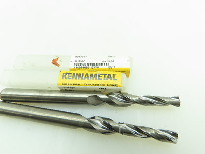 Kennametal 6015537 Carbide 2-Flute Coolant Chamfer Step Drill Ø 5.54mm LOT OF 2