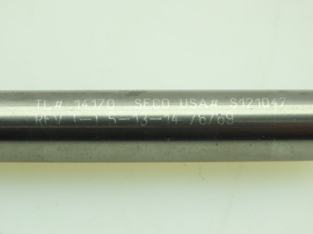 Seco S121047 Carbide 2-Flute Spiral Coolant Chamfer Drill Ø 7.4x10mm LOT OF 8