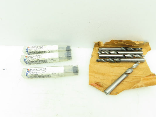 Seco S121047 Carbide 2-Flute Spiral Coolant Chamfer Drill Ø 7.4x10mm LOT OF 8