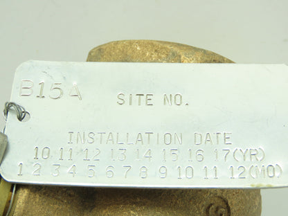 CII  1-1/2" NPT 2-Way Inline Bronze Brass Ball Valve 600 WOG 7" Bronze Handle
