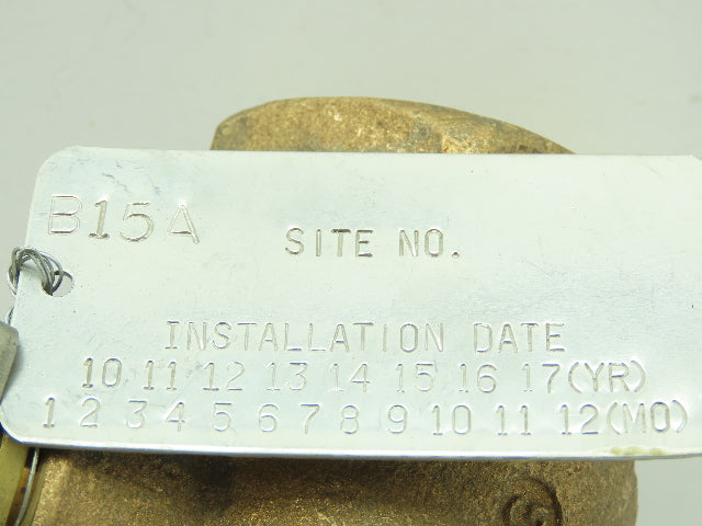 CII  1-1/2" NPT 2-Way Inline Bronze Brass Ball Valve 600 WOG 7" Bronze Handle