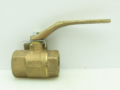 CII  1-1/2" NPT 2-Way Inline Bronze Brass Ball Valve 600 WOG 7" Bronze Handle