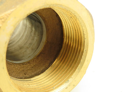 CII  1-1/2" NPT 2-Way Inline Bronze Brass Ball Valve 600 WOG 7" Bronze Handle