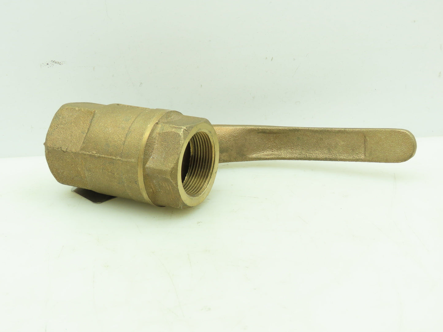 CII  1-1/2" NPT 2-Way Inline Bronze Brass Ball Valve 600 WOG 7" Bronze Handle