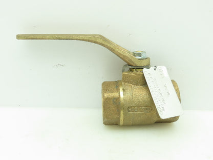CII  1-1/2" NPT 2-Way Inline Bronze Brass Ball Valve 600 WOG 7" Bronze Handle