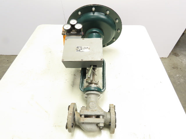 Mueller Pneumatic Diaphragm Actuator Flow Control Valve 1" Flanged w/ Positioner