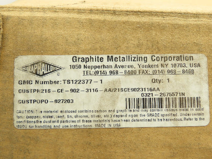21S-CE-902-3116 Graphalloy 2Pc Bushing Bearing Sleeve 8-3/8" Shaft Bore 10" L