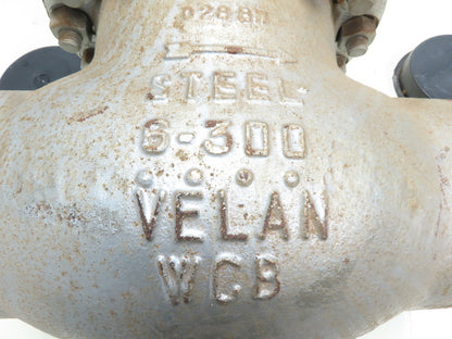 Velan B14-1074C-02TY Steel Globe Gate Valve 6" Butt Weld #300 740PSI HandWheel