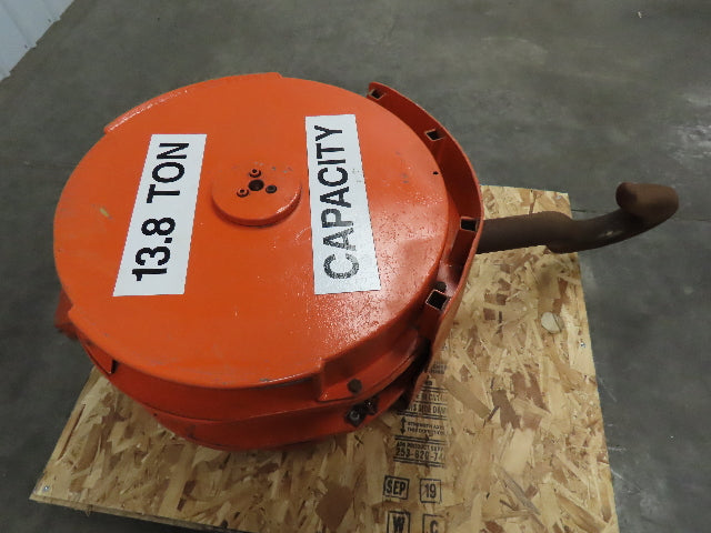 Bridge Crane Lower Block Hook Assembly 13.8 Ton Bottom Load 2 Sheave
