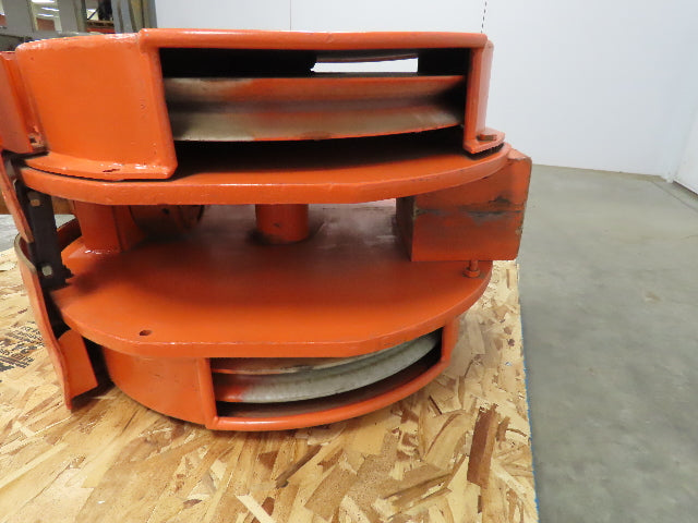 Bridge Crane Lower Block Hook Assembly 13.8 Ton Bottom Load 2 Sheave