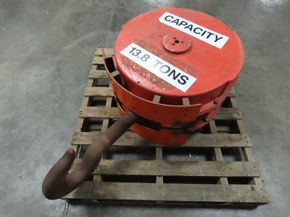 Bridge Crane Hoist Lower Assembly 13.8 Ton Bottom Load Block Hook 2 Sheave