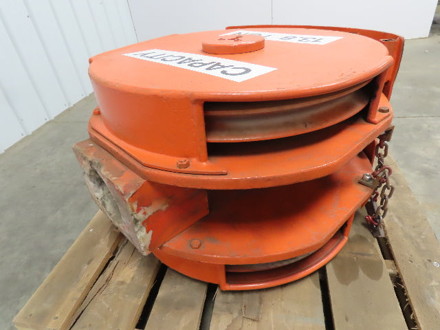 Bridge Crane Lower Hook Block Assembly 13.8 Ton 2 Sheave