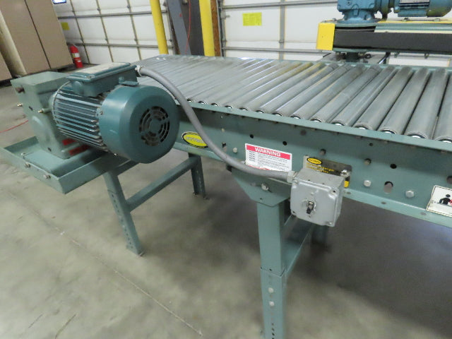 Hytrol 18' 6" x 26" Live Roller Conveyor Accumulator Swing Arm Diverter Sorter