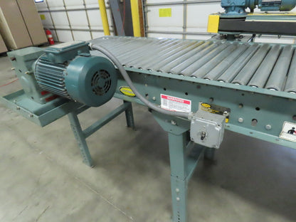 Hytrol 18' 6" x 26" Live Roller Conveyor Accumulator Swing Arm Diverter Sorter