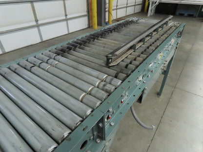 Hytrol 18' 6" x 26" Live Roller Conveyor Accumulator Swing Arm Diverter Sorter