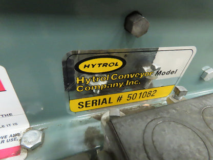 Hytrol 18' 6" x 26" Live Roller Conveyor Accumulator Swing Arm Diverter Sorter
