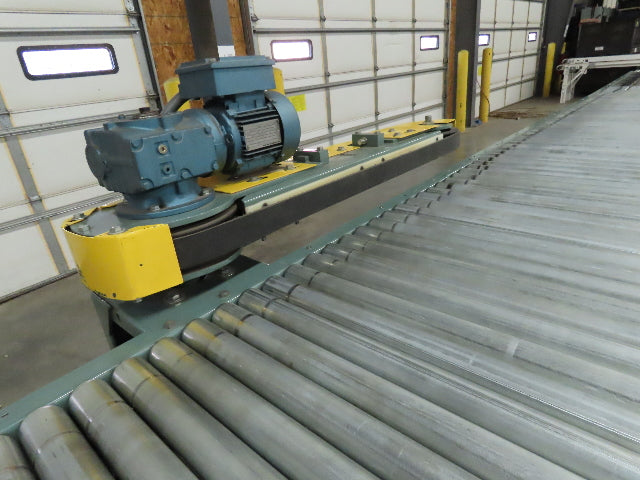 Hytrol 18' 6" x 26" Live Roller Conveyor Accumulator Swing Arm Diverter Sorter