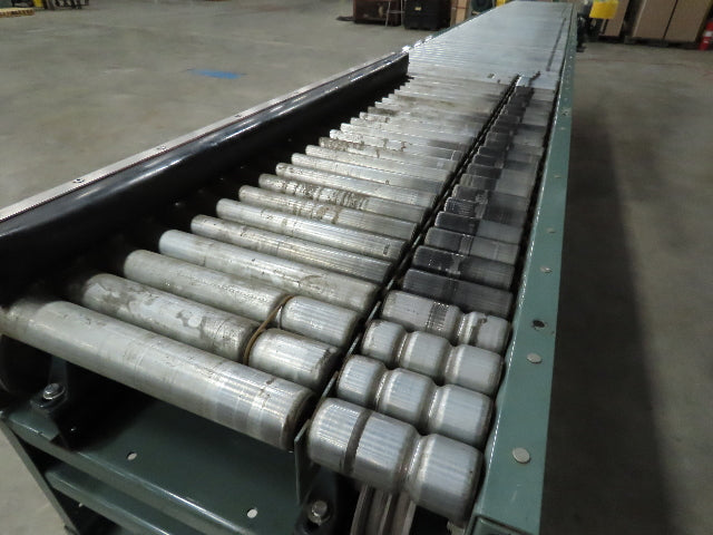 Hytrol 18' 6" x 26" Live Roller Conveyor Accumulator Swing Arm Diverter Sorter