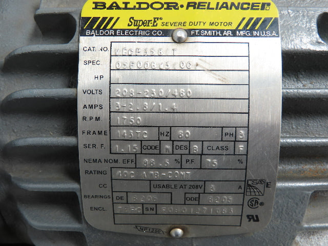 Stober K302WG0250MR160/140BLL Gear Reducer 3.5 hp 69.3 rpm W/1 hp Motor 25.3 : 1