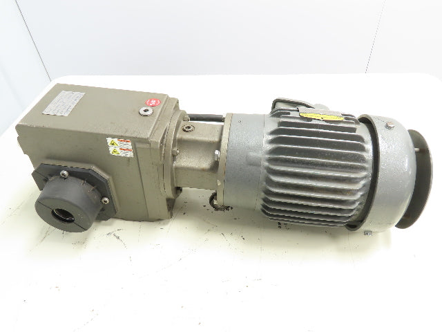 Stober K302WG0250MR160/140BLL Gear Reducer 3.5 hp 69.3 rpm W/1 hp Motor 25.3 : 1