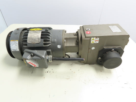 Stober K302WG0250MR160/140BLL Gear Reducer 3.5 hp 69.3 rpm W/1 hp Motor 25.3 : 1