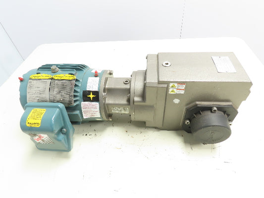 Stober K303WG0780MR160/140BLL Gear Reducer 1.2 hp 22.3 rpm W/ 1 hp Motor 78.4 :1