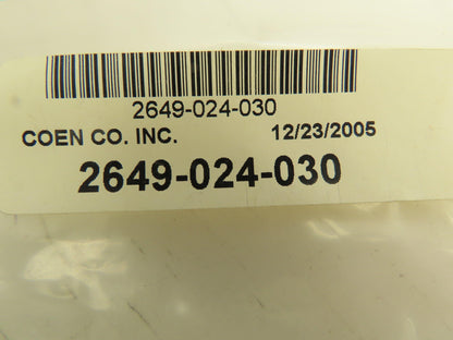 Coen 2649-024-030 Amphenol Circular MIL Spec Connector w/18' 20AWG 300V Cord