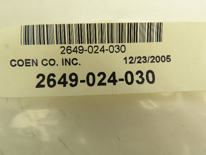 Coen 2649-024-030 Amphenol Circular MIL Spec Connector w/18' 20AWG 300V Cord